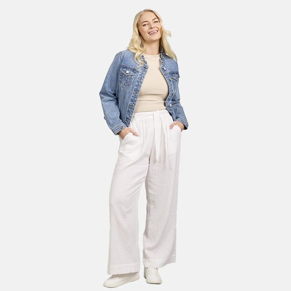 Mudflower Pure Cotton Wide Leg Trouser