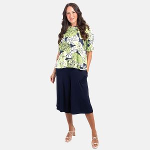 Nicole Leaf Pattern Culotte Set