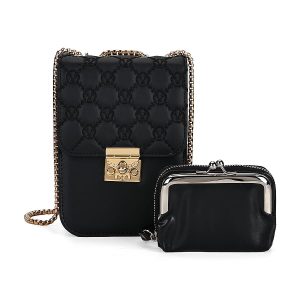 PU Solid Crossbody Bag
