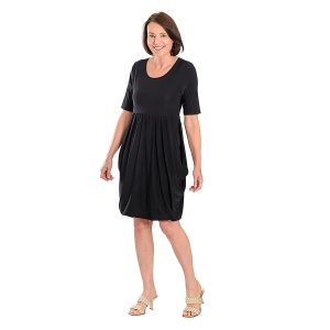 Firenzaa Drape Dress - Black