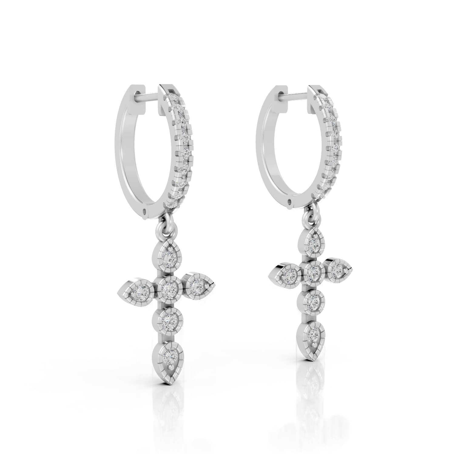 SunshineDiamonds Men's Diamond Diamond Earrings in Platinum(950) and 0.50 Carat Lab Grown Diamond
