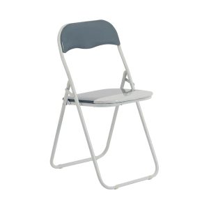 Coloured Padded Folding Chair - Grey
