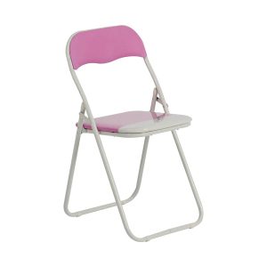 Coloured Padded Folding Chair - Pink