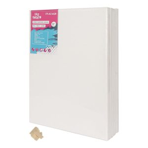 Stretched Canvas with Wooden Wedges - Pack of 5 - 12in x 16in