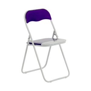 Coloured Padded Folding Chair - Purple