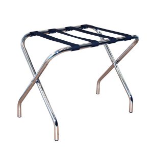 Folding Metal Luggage Rack - Silver