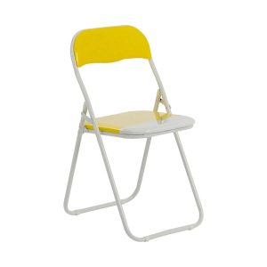 Coloured Padded Folding Chair - Yellow