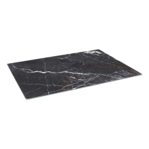 Rectangle Glass Chopping Board - 40cm x 30cm - Marble - Black Marble