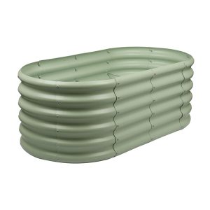 Rounded Raised Garden Bed - 120cm x 60cm x 45cm - Green