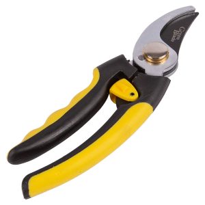 Yellow Compact 19cm Carbon Steel Bypass Secateurs