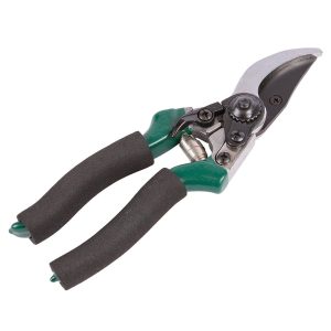 Green 20cm Carbon Steel Heavy-Duty Secateurs