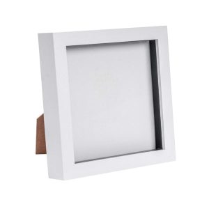 6" x 6" 3D Box Photo Frame - White