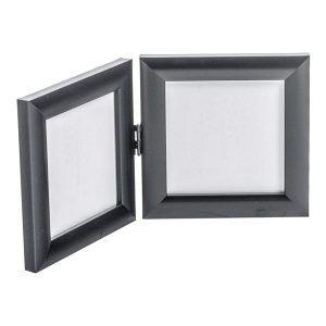 4" x 4" Freestanding Double Photo Frame - Black