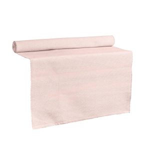 Ribbed Cotton Table Runner - Baby Pink