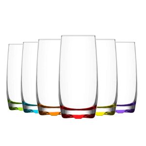 390ml Adora Highball Glasses - Pack of Six - Multi