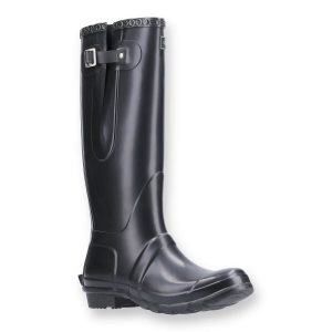 UK Size 8 Windsor Tall Wellington Boot Black