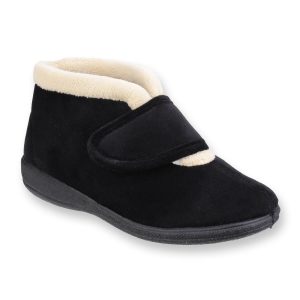 UK Size 8 Levitt Slipper Booties Black