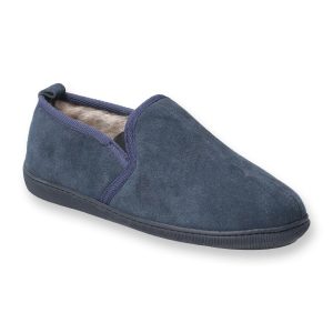 UK Size 8 Arnold Suede Slippers Navy