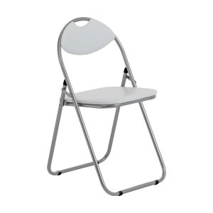 Padded Steel Folding Chair - White