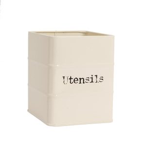 Vintage Utensil Holder - Cream