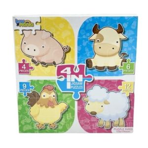 Kids 4-In-1 Jigsaw Puzzles Assorted Designs