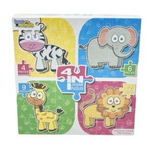 Kids 4-In-1 Jigsaw Puzzles Assorted Designs