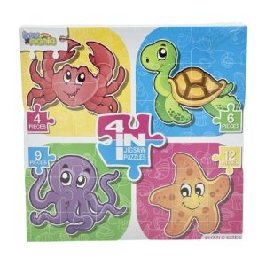 Kids 4-In-1 Jigsaw Puzzles Assorted Designs