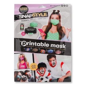 Snap Style Print Your Own Face Masks 4 Pack