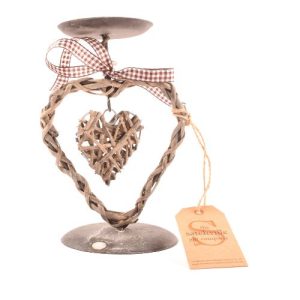 Christmas Heart Candle Holder 13.5cm