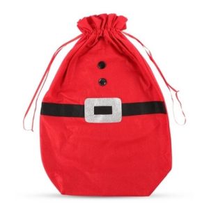 Red Fabric Santa Belt Christmas Sack 57cm