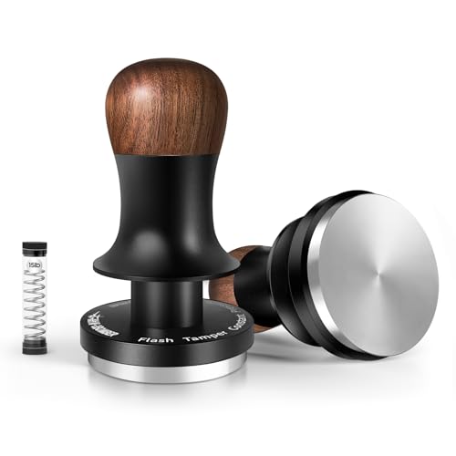 MHW-3BOMBER 49.7mm Espresso Tamper - 3 Spring Loaded Coffee Tamper with Sound Feedback - Barista Calibrated Tamper with 15lb / 30lbs Replacement Sprin