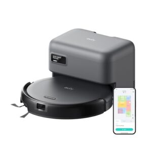 eufy Robot Vacuum C10 with Self Empty Station, 4,000Pa, 2.85-Inch Ultra-Slim Body, Up to 60 Days of Hands Free Cleaning,Carpet Cleaning, Edge Expansio