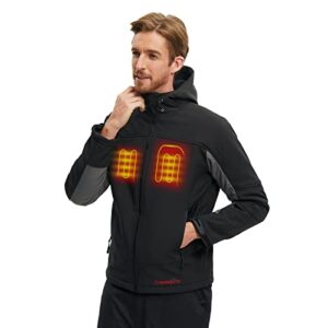 CONQUECO Heated Jacket Electric Hoodie Jacket With Battery Pack XL Men