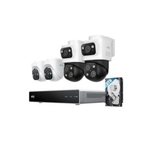 eufy Security PoE NVR CCTV Camera Systems S4, 2 Bullet-PTZ Cameras and 2 Turret Cameras with 2TB Hard Drive, 360Â° PTZ, Smart Video Finder, Cross-Cam
