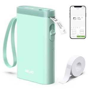 Nelko Label Maker Machine with Tape, P21 Portable Bluetooth Label Printer, Wireless Handheld Sticker Maker Mini Label Makers with Multiple Templates f