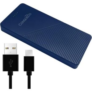 CONQUECO Rechargeable Battery/Power Bank 3.7v 10000mAh Compatible with CONQUECO Heated Jackets,Vest(Type-C/USB-C Port, not Barrel Port) Gray