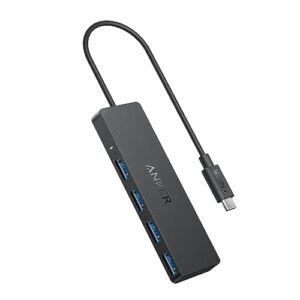 Anker 4-Port USB 3.0 Data Hub, Ultra-Slim 5Gbps USB-C OTG Hub with 20 cm Extended Cable, For MacBook, Mac Pro, Mac mini, iMac, Surface Pro, XPS, PC, F