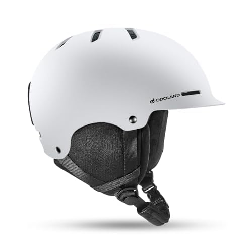 Odoland Adult Ski Helmet for Men & Women - Snowboard Helmet with Adjustable Dial Fit System, ASTM Safety Certified, Goggles Compatible for Skiing, Sno