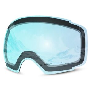 Odoland Unisex Ski Goggles for Men, Women and Boys - Frameless Snowboard Goggles With Magnetic Interchangeable Lens, UV Protection, Anti-fog, Helmet C