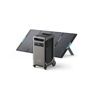 Anker SOLIX F3800 Portable Power Station with 400W Solar Panel, 3840Wh LiFePO4 Battery, 6000W AC output with 120V/240V, Solar Generator for Home Use,