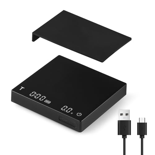 MHW-3BOMBER Coffee Scale with Timer, USB Rechargeable Espresso Scale, 0.1g Accurate Weighting Scale with Gravity Sensing, Auto Tare, Portable Kitchen