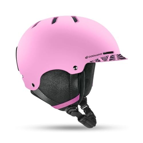 Odoland Adult Ski Helmet for Men & Women - Snowboard Helmet with Adjustable Dial Fit System, ASTM Safety Certified, Goggles Compatible for Skiing, Sno