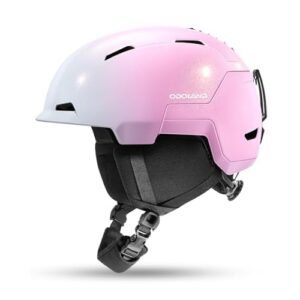 Odoland Ski Snowboard Helmet for Adults Youth, Snow Helmet for Men & Women, Adjustable Dial Fit, Safety Certified, Goggles Compatible for Skiing, Snow
