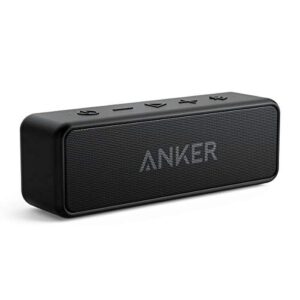Anker Soundcore 2 Portable Bluetooth Speaker with 12W Stereo Sound, BassUp, IPX7 Waterproof, 24-Hour Playtime, Wireless Stereo Pairing, Speaker for Ho