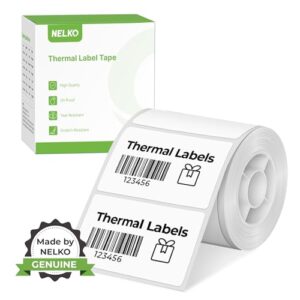 Thermal Labels for Nelko PM220 Label Maker, 2" x 1.18" (50x30mm) Waterproof Sticker, Multi-Purpose Tape, 1 Roll of 230 Self-Adhesive Thermal Paper (Wh