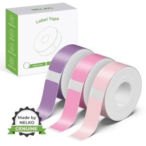 NELKO Genuine P21 Label Maker Tape, Adapted Label Print Paper, 14x40mm (0.55"x1.57"), Standard Laminated Office Labeling Tape Replacement, Multipurpos