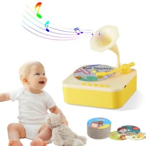 Retysaz Kids Phonograph with 99 Cards, story music player for kids 3-12 Musical Sensory Toy for boy girl,toddler Pre-Kindergarten toy Early Childhood
