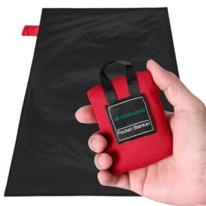 Odoland Picnic Blanket 70 x 110 cm Pocket Blanket Waterproof Heatproof Sandproof Thin Ground Sheet - Lightweight Foldable Beach Mat for Outdoor Campin