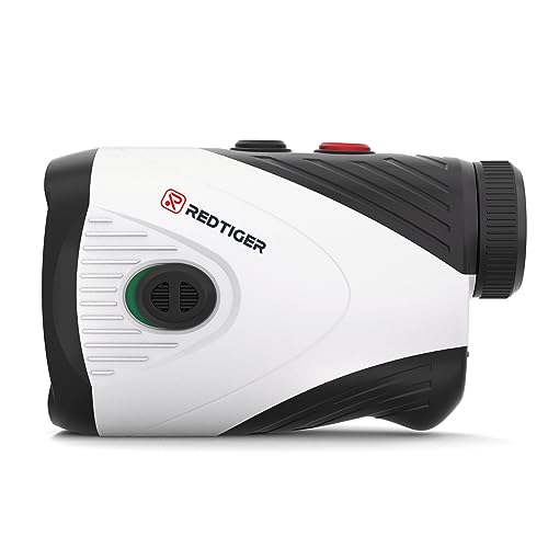REDTIGER Golf Rangefinder with Slope On/Off, 1200 Yards, 7X Magnification, Laser Range Finder for Golf, Flag Pole Lock with Vibration, Rechargeable, M