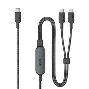 Anker USB C Cable, 6 ft 2-in-1 Type C Cable, 140W Max Fast Charging for iPhone 17/16/15, iPad Pro, Samsung Galaxy, MacBook Pro,and More (USB 2.0, Brai